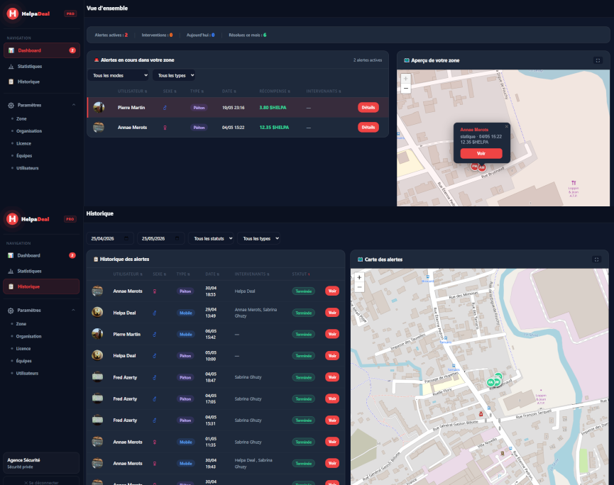 Dashboard HelpaDeal Pro